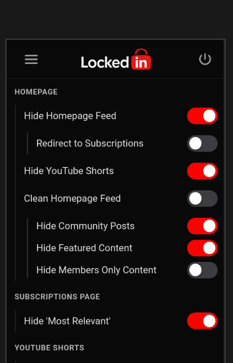 LockedIn Extension Popup
